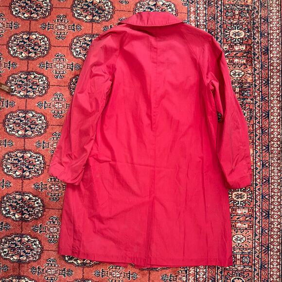 VTG Samuel Martin, Ltd. The Flag Line Nino Lightweight Cranberry Red Raincoat - Picture 2 of 10